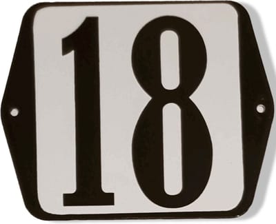 Huisnummer standaard nummer 18