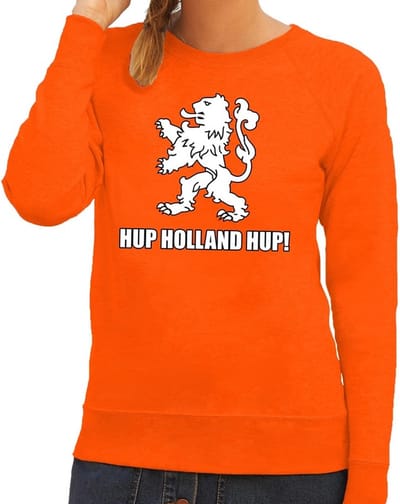 Nederland supporter sweater Hup Holland Hup oranje voor dames - landen kleding XS