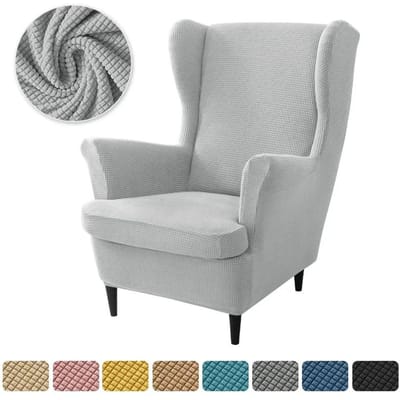 Polarfleece Wing Chair Hoes Hoge Rug Stretch Bankhoezen Fauteuilhoezen Antislip Bankovertrekken met Zitkussenhoes