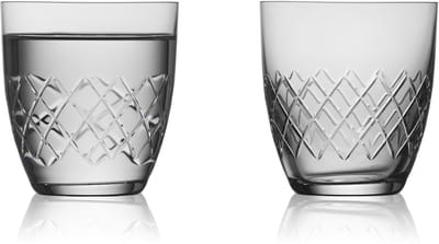 Lyngby Glas Eaton kristal waterglazen - 300 ml - set van 2 - drinkglazen set, vaatwasserbestendig