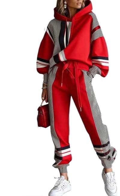 Urban Kledingset Dames - Trui en Broek - Rood - Pak