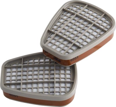 4 stuks - 3M 6051 Gas- en dampfilters A1 (2 paar)
