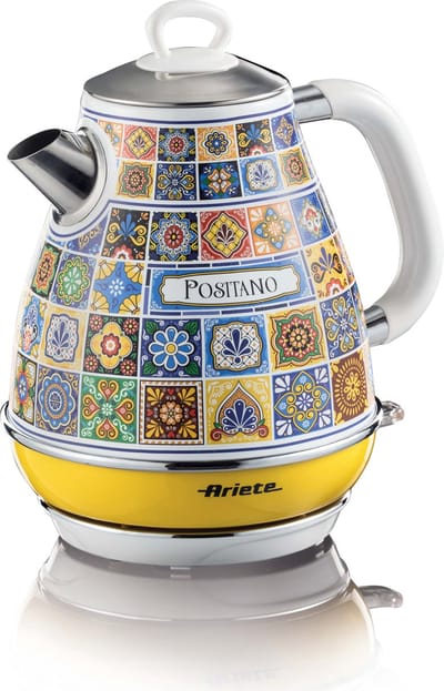 Ariete Positano 2869/0P - Italiaans design waterkoker - 2000 Watt - 1. 7 liter inhoud - draadloos