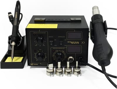 Soldeerstation - Hete Lucht - Reparatie Werkzaamheden - Verstelbaar Windvolume - 3500 Gram - Zwart