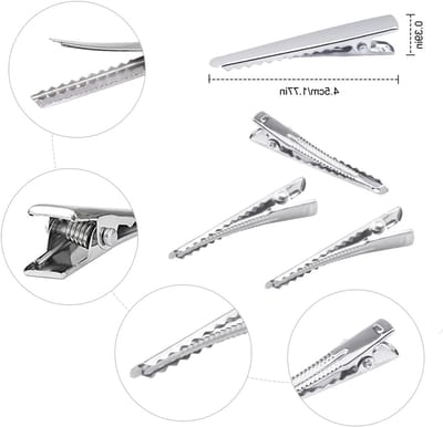 Volumoon 150pcs Metal Hair Pins Crocodile Clips 45mm Crocodile Hair Clips DIY Non-Slip Hair Clips Hair Accessories for - ShopVlot