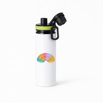 Hacebo® - springveer waterfles met draaidop groen - Kind - kinderen - Speelgoed - regenboog - water fles - 850ML