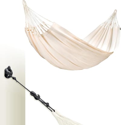 Katoenen Hangmat - Dubbele Hangmat - Ontspannen Buiten - Handgemaakt Colombiaans - 23 x 155 m - Flamingo