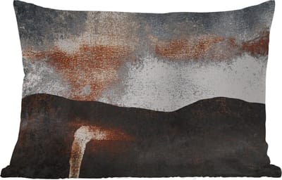 Buitenkussens - Tuin - Abstract - Gold - Chic - Zwart - Grijs - 50x30 cm