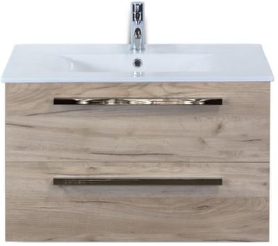 Seville Badmeubelset 80 cm - Craft Oak - Keramische Wastafel Wit Enjoy