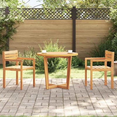 vidaXL - Tuintafel - rond - Ø90x75 - cm - massief - acaciahout