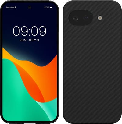 kalibri hoesje geschikt voor Google Pixel 10a - aramidehoes voor smartphone - mat zwart