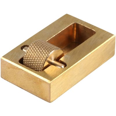 Lederen Bovenrand Verf Olie Roller Doos Applicator DIY Knutsels Behandelingsgereedschap Messing met Extra Roller