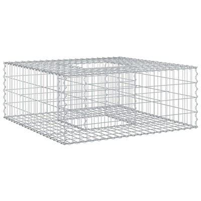 vidaXL - Gabion - verhoogd - bed - 100 - x - 100 - x - 40 - cm - Gegevens - staal - Zilver