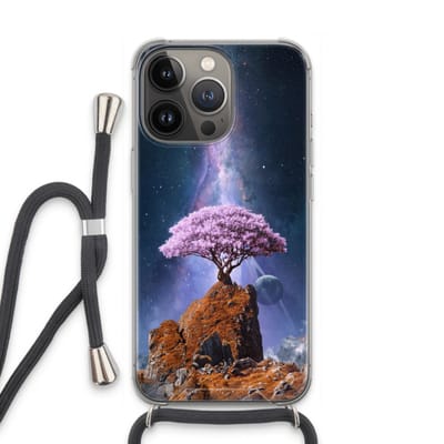 Case Company® - Hoesje met koord geschikt voor iPhone 13 Pro hoesje met Koord - Ambition - Telefoonhoesje met Zwart Koord - Bescherming aan alle Kanten en Over de Schermrand