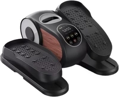 Elliptische Beentrainer - Onder Desk Trainer - Bloedcirculatie Bevorderen - 12 Snelheden Instelbaar - 19 cm Diep - Klassiek Zwart