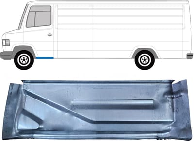 Kleine reparatiepaneel voorste treeplank voor Mercedes T2 1986-1996 / Links