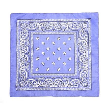 Bandana - Paisley - Boeren zakdoek - Vierkante sjaal - 54x54 cm - Hoofdband - Carnaval accessoire - Cowboy zakdoek - HipHop - 100% katoen - Lila/lavendel - Jonyx