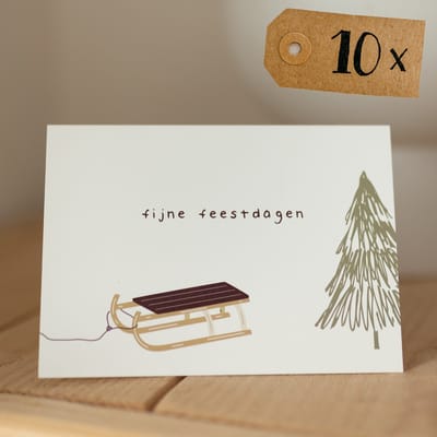 10x hippe kerstkaarten (A6 formaat) - kerst kaarten om te versturen - kaartenset - kaartjes blanco - kaartjes met tekst - luxe kerstkaarten - feestdagenkaarten - kerstkaart - wenskaarten