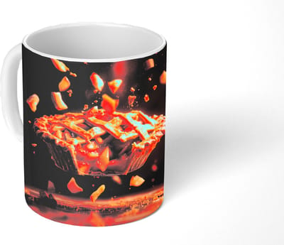 Mok - Koffiemok - Appel - Taart - Warm - Eten - Mokken - 350 ML - Beker - Koffiemokken - Theemok