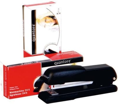 Nietmachine Quantore basis fullstrip 20vel 24/6 zwart | 20 stuks
