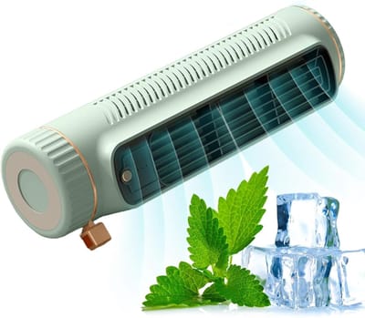 Persoonlijke Luchtkoeler - Mini Ventilator - Bureau Koeling - Drie Snelheden - 11x11x11 cm - Lichtgroen