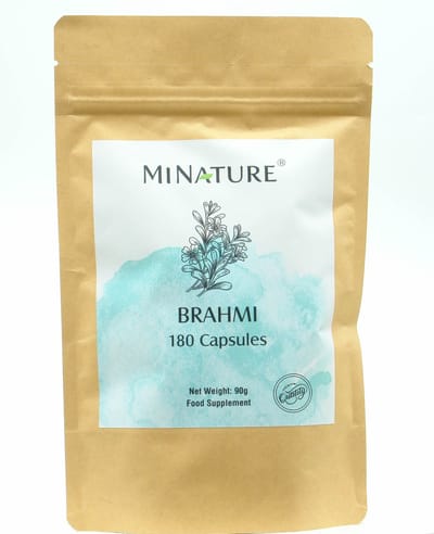 Brahmi Capsules 180 stuks - 450mg Poeder van Bacopa Monnieri per Vegan Capsule - 100% Plantaardig