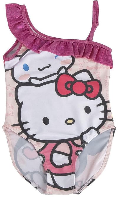 Hello Kitty Badpak Meisjes - Sanrio Badpak met Glitters - Officiële Merchandise