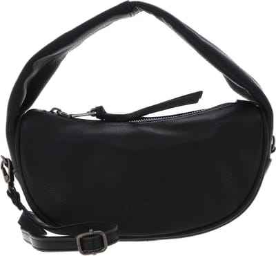 FREDsBRUDER Leren Handtas Schoudertas Bobonia Mini Hobo Bag Black Zwart