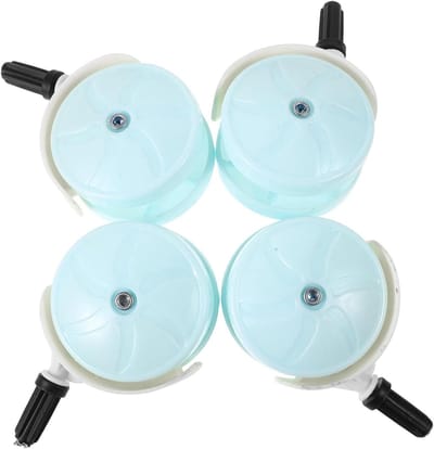 Zwenkwielen Set - Vervangwielen Kinderwagen - Baby Stabiliseren - Flexibele Besturing - 4 Stuks - Hemelsblauw