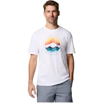 Columbia Heren Path Lake II Grafisch T-shirt (Wit)