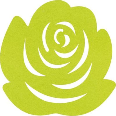 Roos vilt onderzetter - Lichtgroen - 6 stuks - ø 10 cm Rond - Glas onderzetter - Cadeau - Woondecoratie - Woonkamer - Tafelbescherming - Onderzetters Voor Glazen - Keukenbenodigdheden - Woonaccessoires - Tafelaccessoires