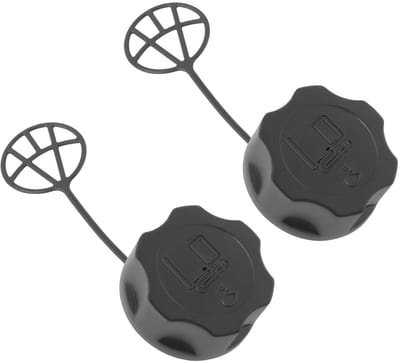 Dailygoods- Benzinetankdop 2 Stuks - Compatibel met Fuxtec/Güde/Rotfuchs - Kunststof - 47x19,5 mm - Schroefdraad 33,5 mm - Slijtvast - Brandstoftankdop