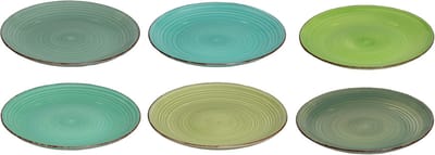 Cookinglife Dinerborden Delice Groen ø 26,5 cm – Set van 6 – Ideaal voor Hoofdgerechten en Luxe Dinerpresentaties – Aardewerk met Donkergroene Glazuurafwerking – Vaatwasser- en Magnetronbestendig – Robuust, Stijlvol en Krasbestendig
