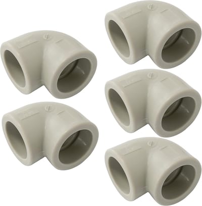 Allecta - Set met 5-delig 90°-hoek/boog van PPR Ø40 mm PN25 voor lassen - sanitair, verwarming, installatie, drinkwater.