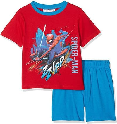 Marvel Spiderman shortama / pyjama - katoen - rood/blauw - maat 98 (3 jaar)