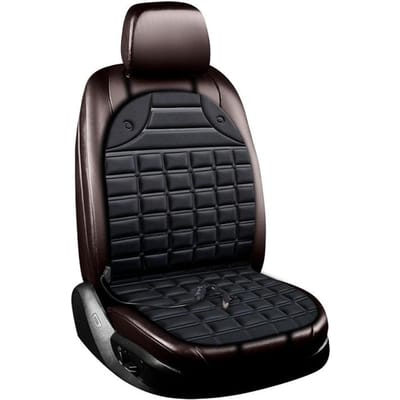 12V Verwarmde Autostoel Kussenhoes Stoelverwarming Warmer Winter Autokussen Cardriver Verwarmd Zitkussen zwart