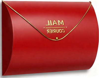 Wandmontage Brievenbus - Buitenpostbak Metaal - Post Ontvangen - Roestbestendig Staal - 33 x 263 x 127 cm - Rood
