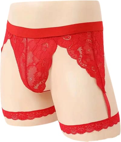 LekkerStout Heren Jarretel Ondergoed - Zwart - Sexy Herenondergoed | M-XL | ( LS188 )