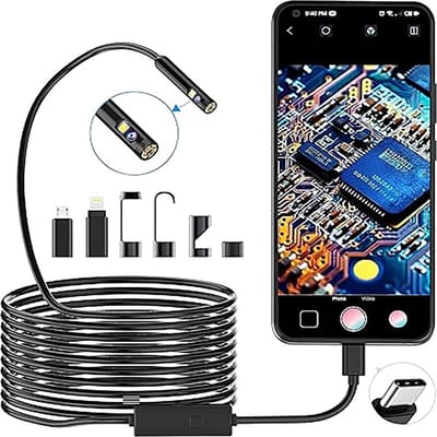 DailySupplies® USB Endoscoop iphone – Draadloze Inspectiecamera HD – WiFi endoscoop inspectie camera – Zwart - 5M