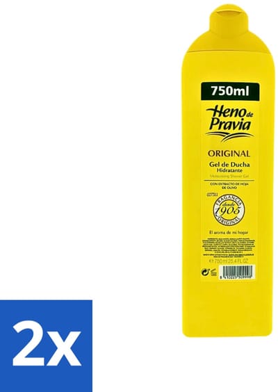Heno De Pravia - Douchegel - Original Geur - 750 ml - Voordeelverpakking - 2 stuks