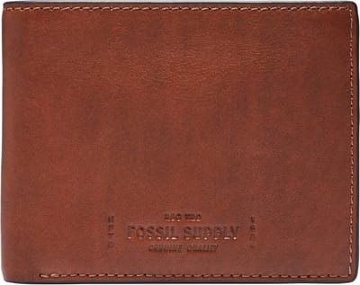 FOSSIL Portemonnee Gregg Bifold Medium Brown Bruine