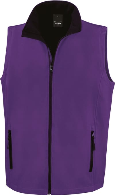 Result Printable Soft Shell Bodywarmer RT232 - Purple/Black - L