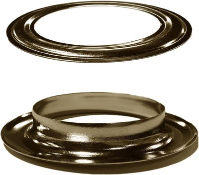Set van 50 metalen ringen voor zeilen, gordijnen, leren tassen en DIY-projecten, oogjes voor gaten, oogjes voor stof en kleding