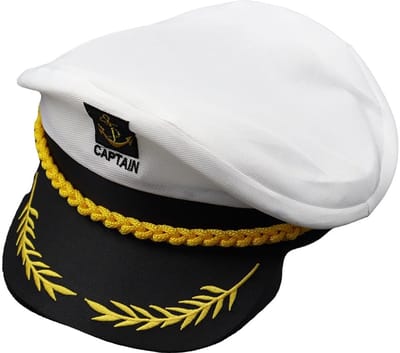 Dailygoods- Kapitein Hoed Verstelbaar - Matrozen Hoed - Cosplay Hoed - Feesthoed - Marineblauwe Hoed - Geschikt voor Volwassenen - Matrozenhoed