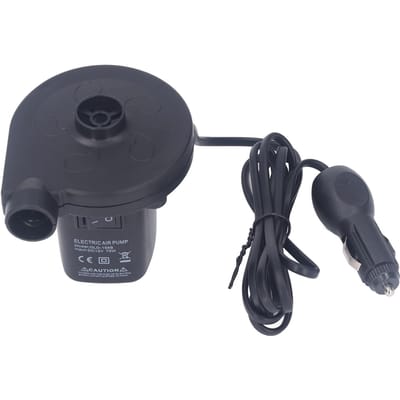 Pompe à air électrique 75W Faible bruit Pompe gonfleur dégonfleur portable avec 3 embouts DC12V black