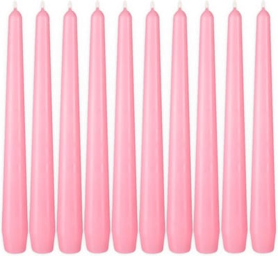 Conische Kaarsen Roze - 10 stuks - 24 cm - 7,5 uur brandtijd - voor Kandelaars en Luchters