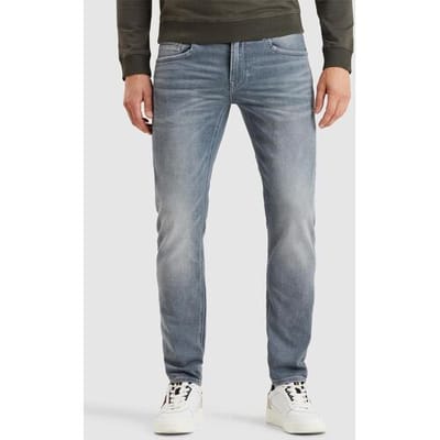 PME legend grijze heren jeans   Tailwheel   Stonewash wassing   Slim Fit   5-Pocket zakken   Knoop- en ritssluiting   Duurzaam   Regular waist Grijs