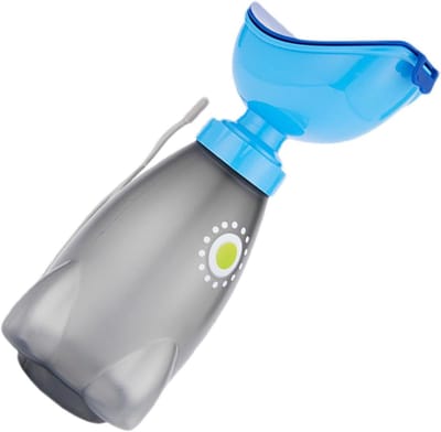 Urinoir Fles - Plasfles Vrouw - Reizen en Noodgevallen - Lekvrij Ontwerp - 600 ml - Grijs