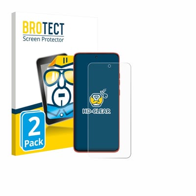 BROTECT - Screenprotector voor Motorola Edge 60 Neo - Folie Beschermfolie transparant 2 Stuks