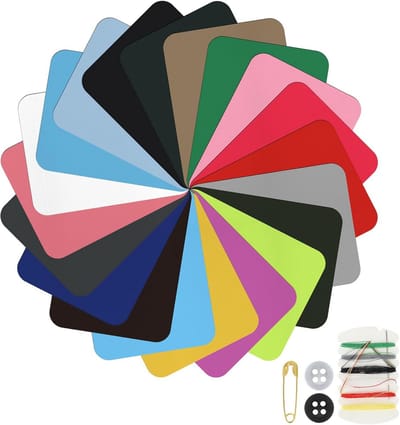 20x Opstrijkbare Kleding Reparatie Patches Set - Strijken op Jeans, Jas & Textiel - 20 Assorti Kleuren